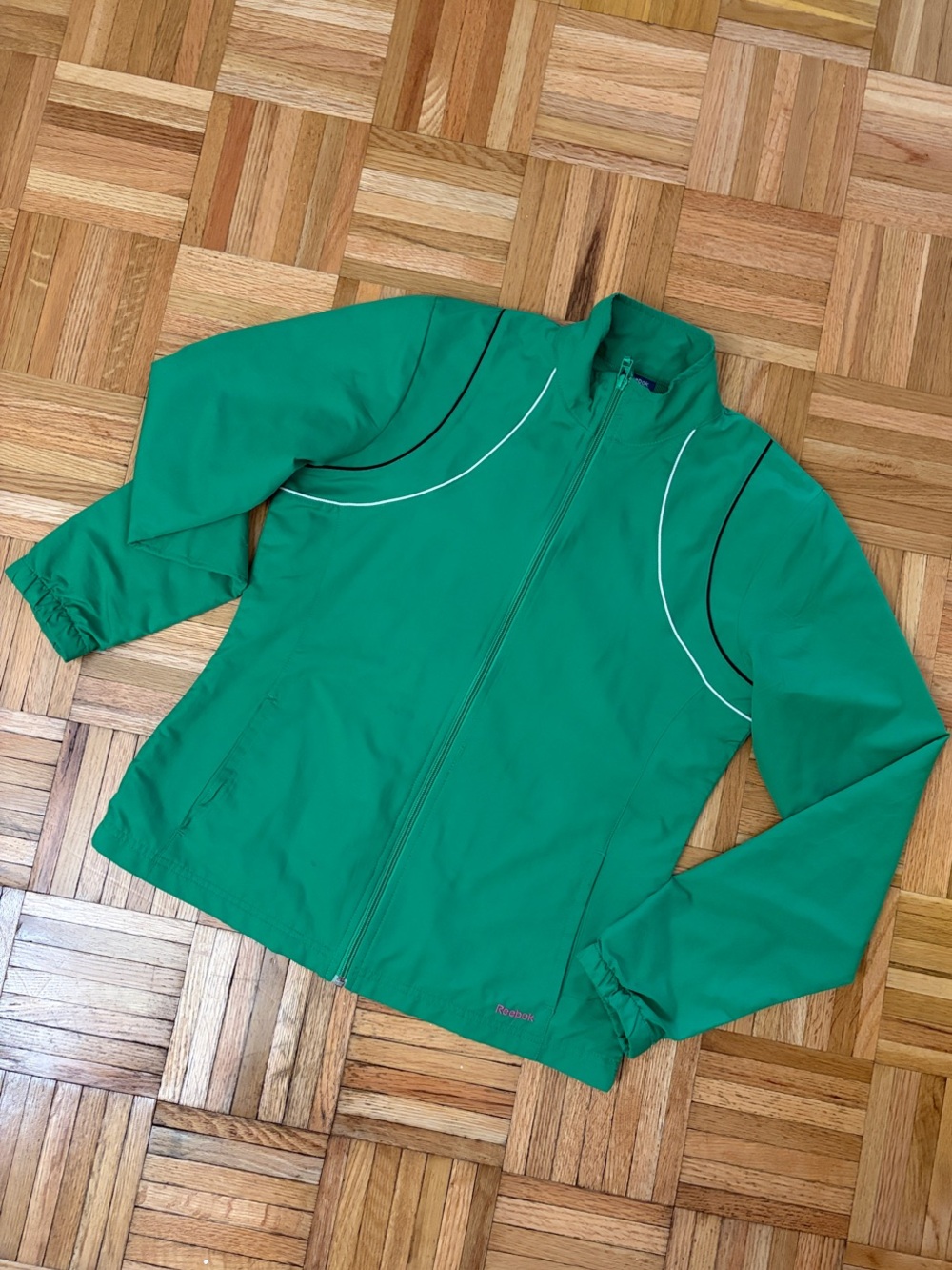 Reebok Full-Zip Track Jacket Green Women's Size Medium